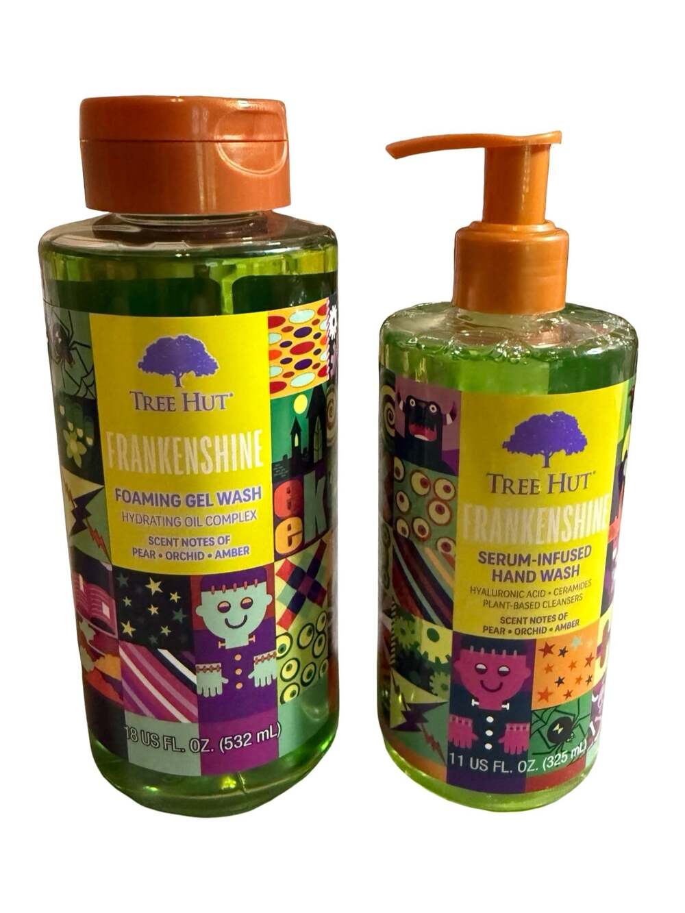 Tree Hut Frankenshine Foaming Gel Wash and Serum-Infused Hand Wash Set